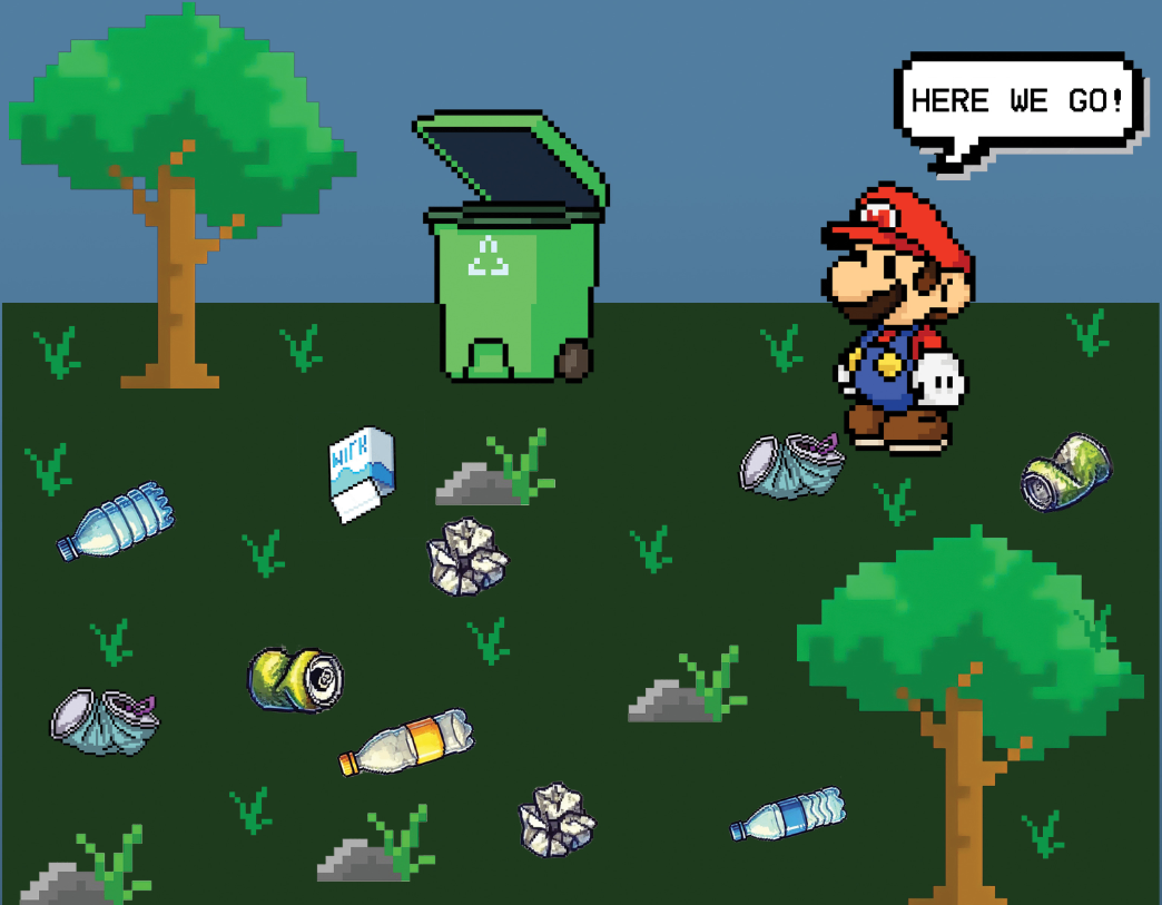 Affiche du sur les jeux vidéo ecologique